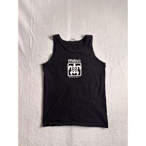 Alstyle‎ Maui Hawaii Black Sleeveless Tank Top Shirt Men's Small *